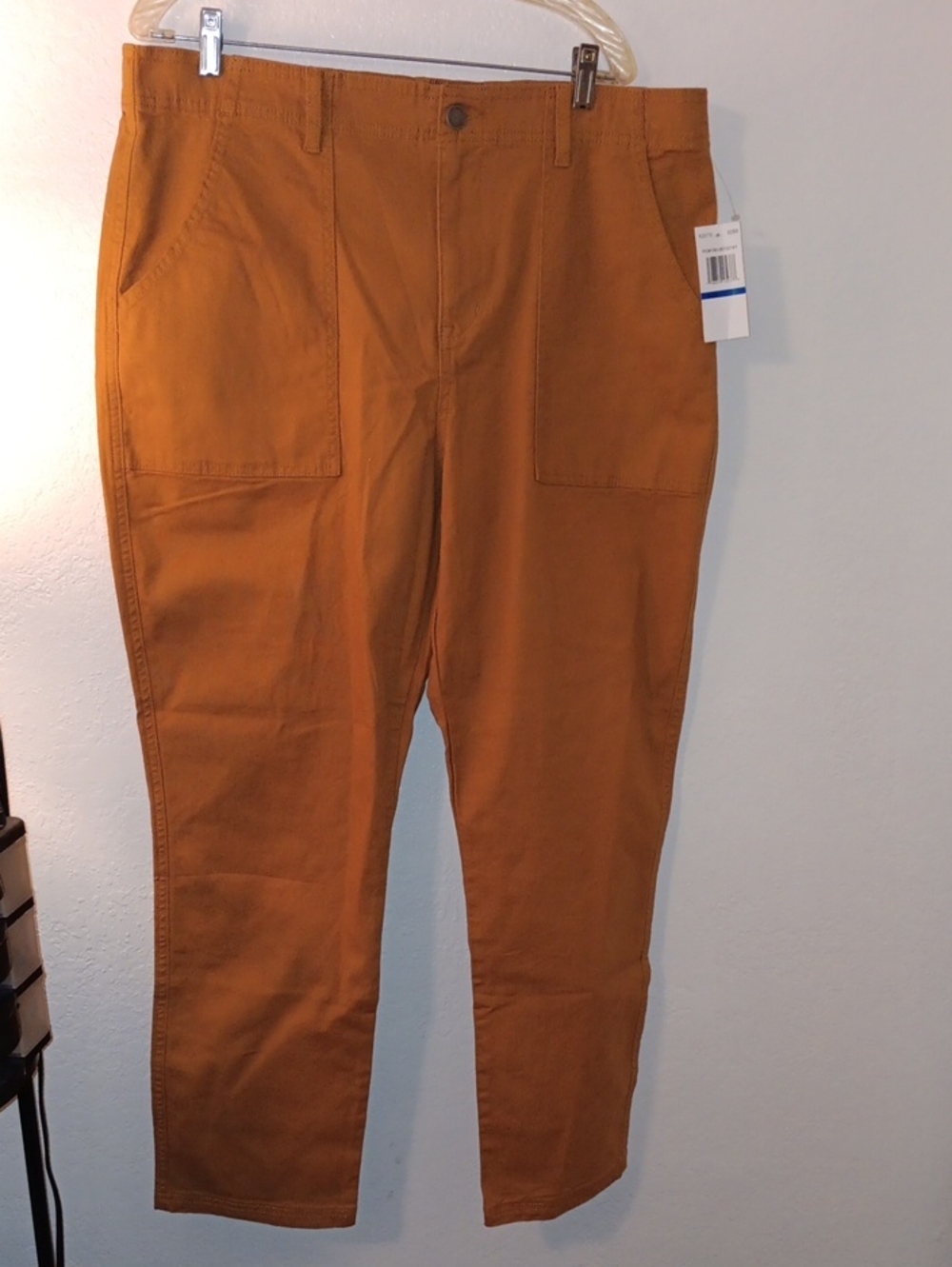 Women’s Straight-Leg Utility Pants in Rust Orange Brown